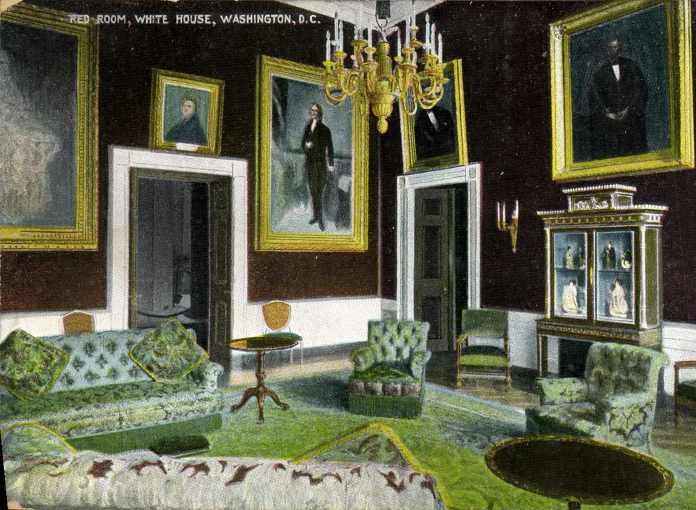 Sala Czerwona, Dom Biały, Washington D.C. — A.C. Bostelmann & Co., Niemcy - Awers