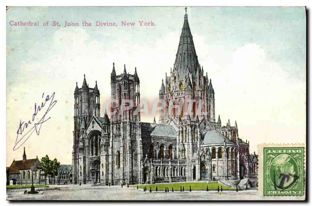 Kathedrale von Saint John the Divine, New York — Successa Post Card Co., Nr. 1077 - Vorderseite