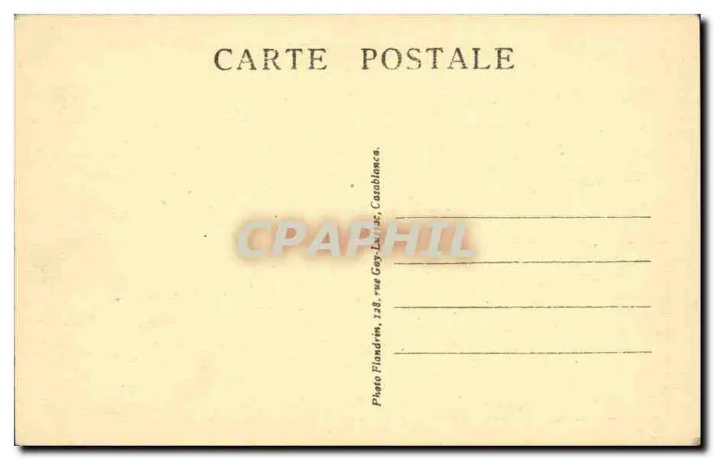 Rabat — Das Palais der Residenz, aus den Gärten gesehen — Photo Flandrin, n°324 - Rückseite