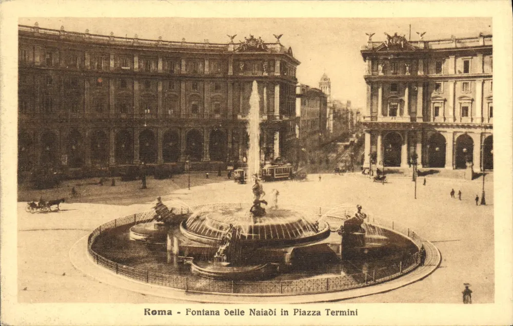 Rom - Fontana delle Naiadi in Piazza Termini — In Italien gedruckt, Nr. 41719 - Vorderseite