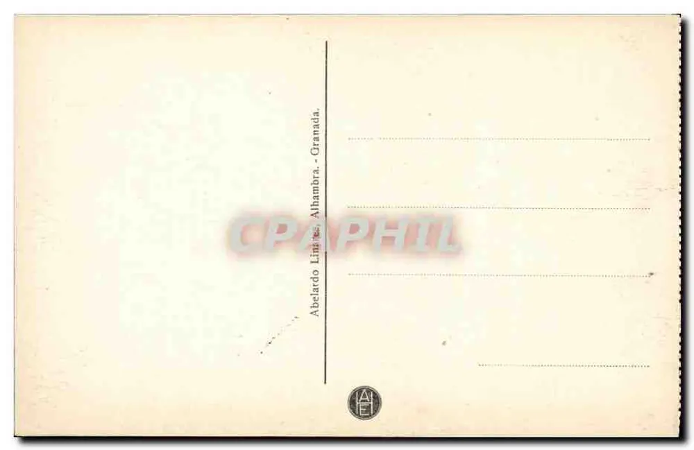 Granada — Alhambra: Palácio de Carlos V — Abelardo Linares - Verso