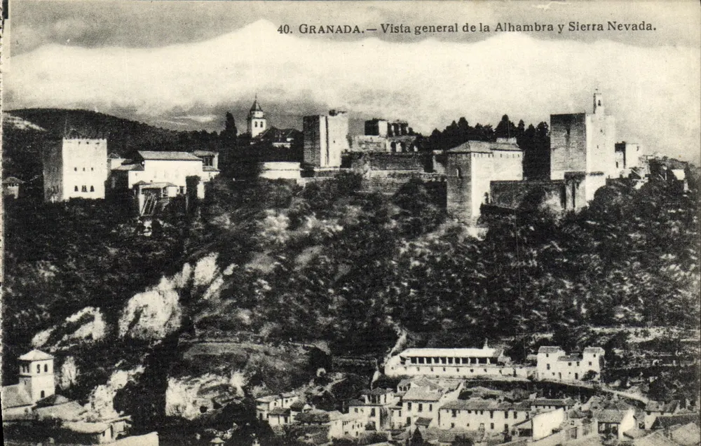 Granada — Allgemeiner Blick auf die Alhambra und Sierra Nevada — Abelardo Linares - Vorderseite