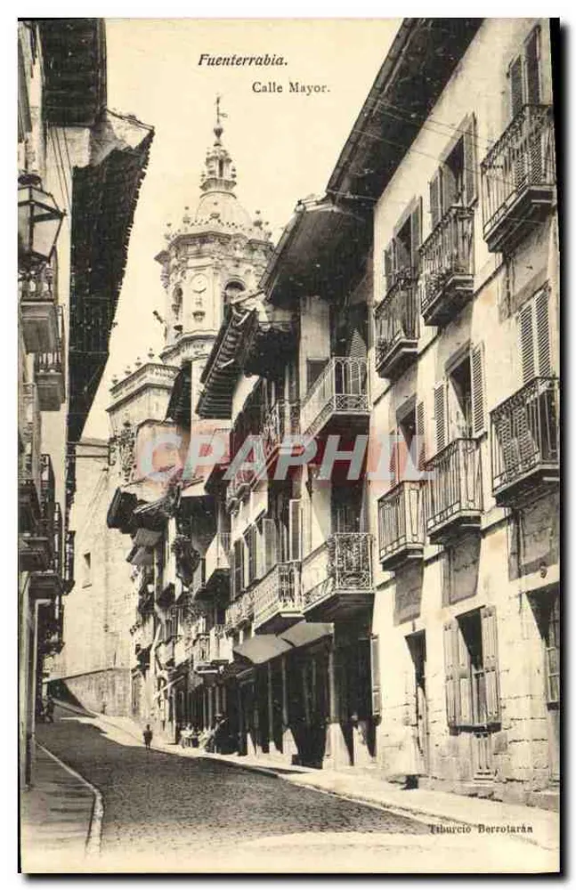 Fuenterrabia. Calle Mayor. — Editor Tiburcio Berrolarka - Frente