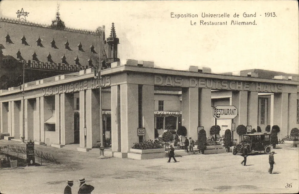 Weltausstellung von Gent - 1913. Das Deutsche Restaurant. — Das Deutsche Haus — Verlag Star, Nr. 36 - Vorderseite