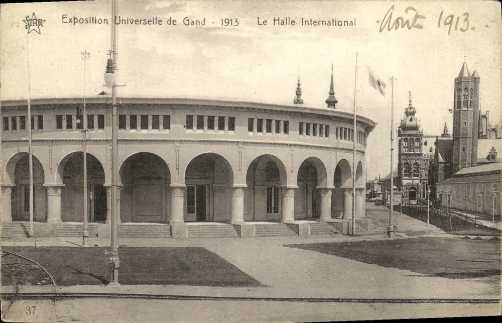 Weltausstellung von Gent - 1913 — Internationales Hallenhaus — Verlag STAR, Nr. 37 - Vorderseite