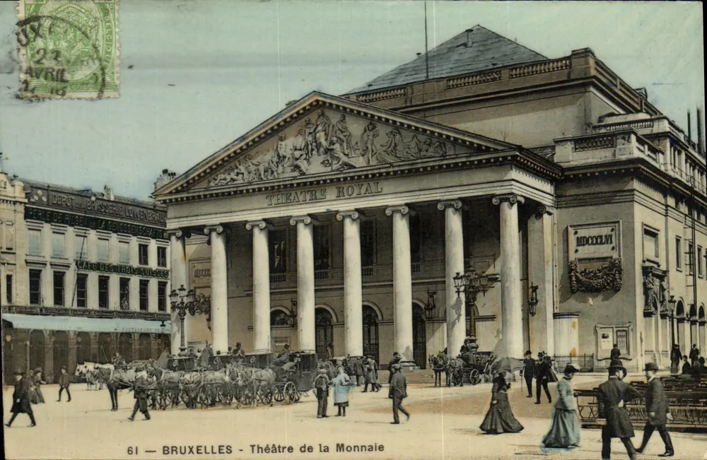 Bruselas - Teatro de la Monnaie — Edición Grand Bazar Anspach, n°61 - Anverso