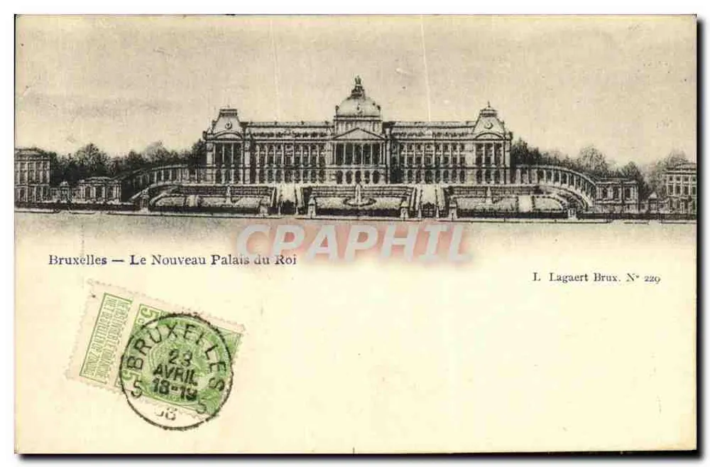 Brüssel — Das Neue Königspalast — L. Lagaert Brux. N° 220 - Vorderseite