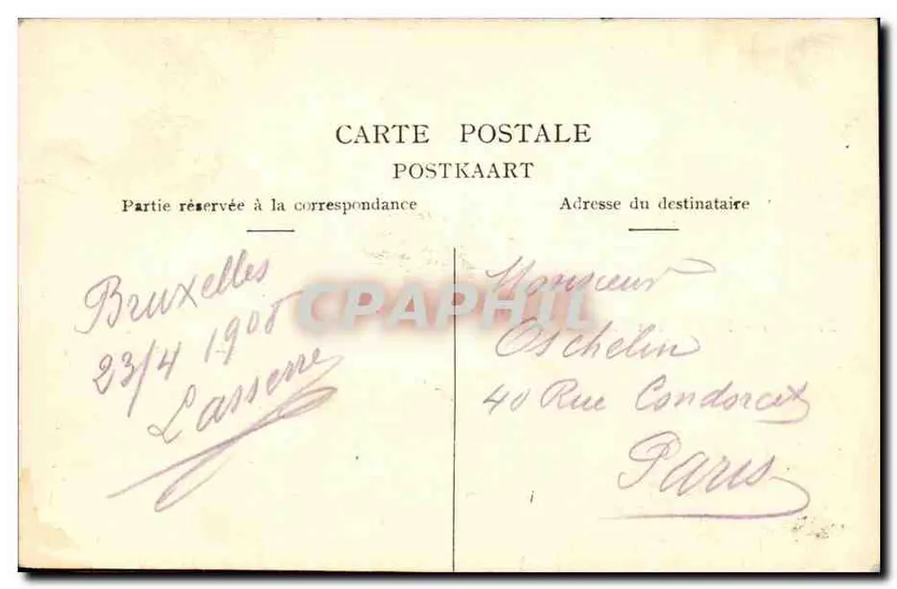 Brüssel — Das Neue Königspalast — L. Lagaert Brux. N° 220 - Rückseite