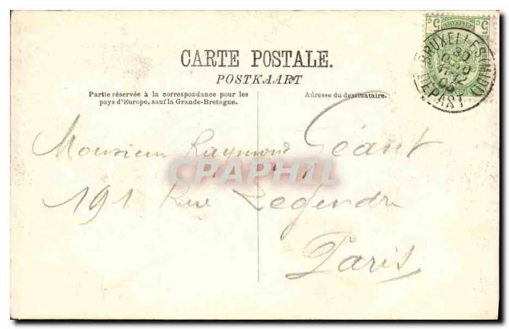 Bruxelas. A Estátua de Godefroid de Bouillon. — Editada por Moubrary. - Verso