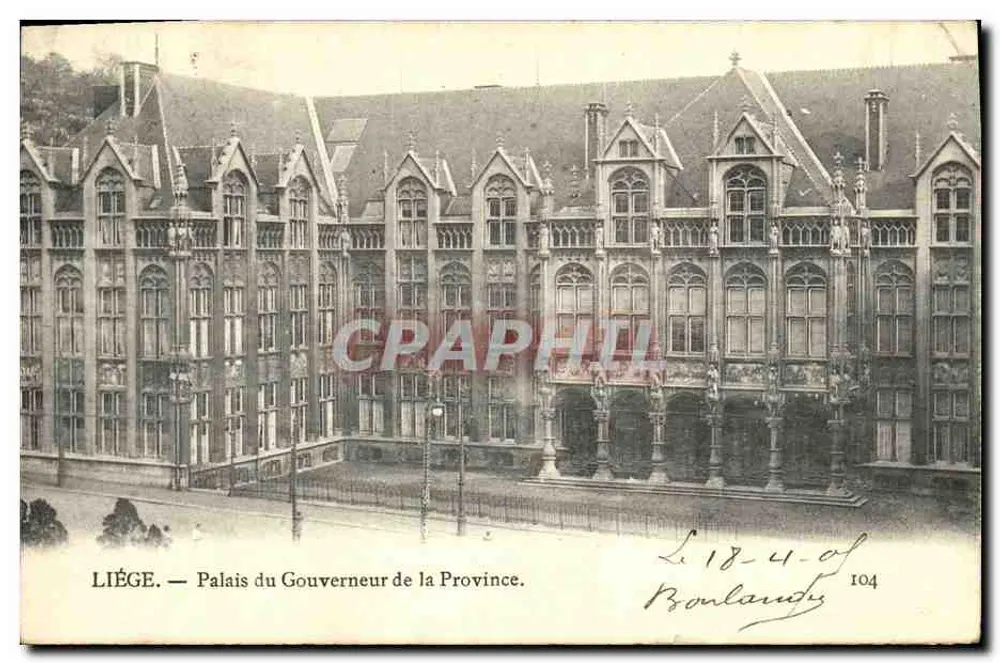 Liège — Palast des Provinzgouverneurs — Boulandy 104 - Vorderseite