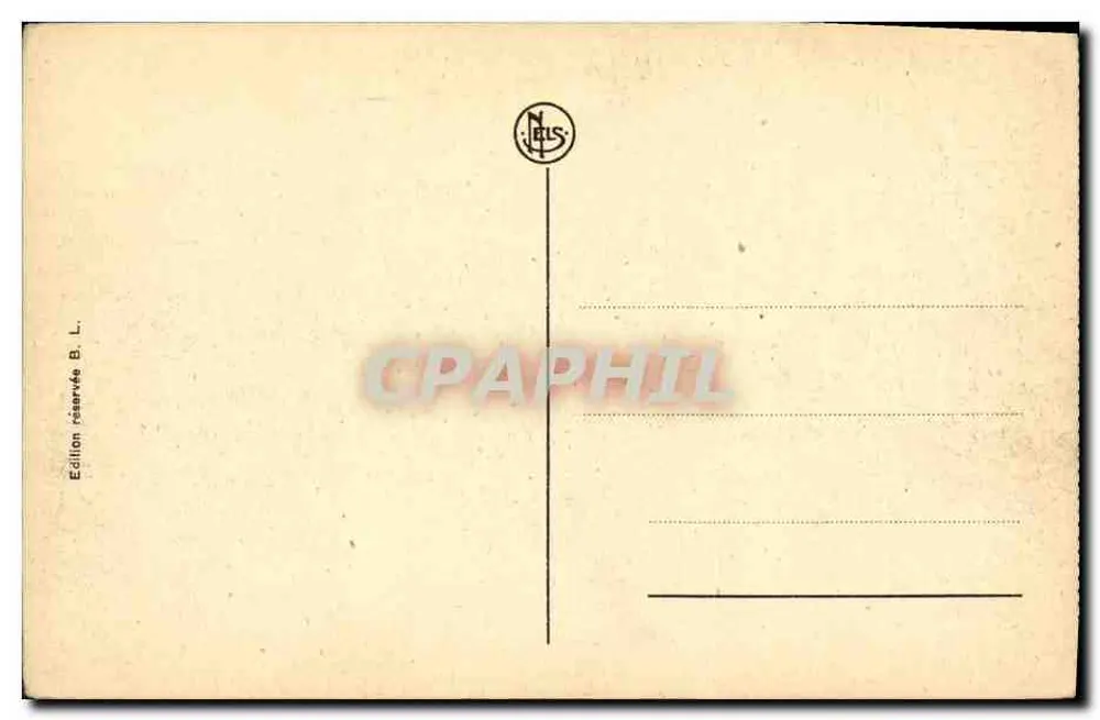 Florennes - Escola Apostólica — vista do edifício com pátio interno e campanário — editor NLS, n° de série 6. - Verso