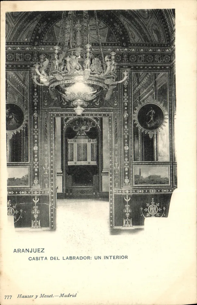 Aranjuez — Interior da Casita del Labrador — Hausser y Menet, n° 777 - Frente