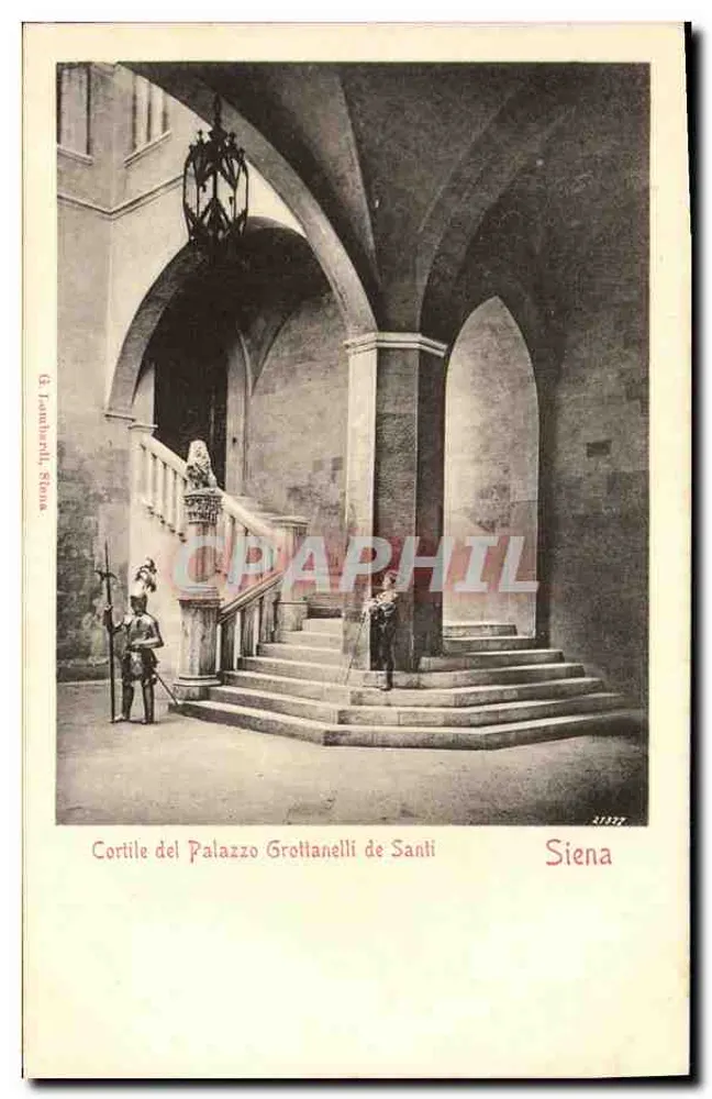 Hof des Palastes Grottanelli de Santi — Siena — G. Lombardelli, Siena, n° 21377 - Vorderseite