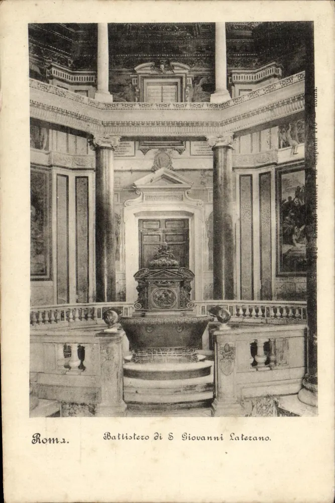 Battistero di S Giovanni Laterano — Rom — Verlag: Fratelli Serpenti, Nr. 110 - Vorderseite