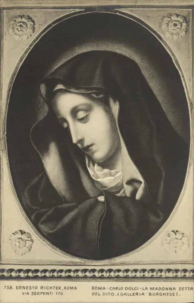 Madonna detta del Dito — Carlo Dolci — Galleria Borghese — Ernesto Richter, Rom - Vorderseite
