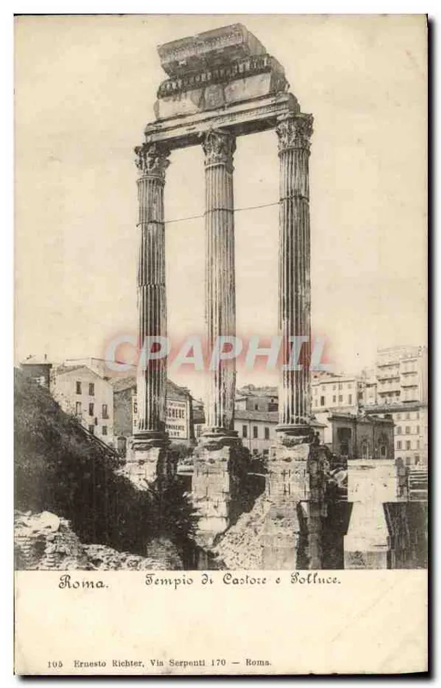 Roma. Templo de Castor e Pollux — Ernesto Richter, Via Serpenti 170 — n° 105 - Frente