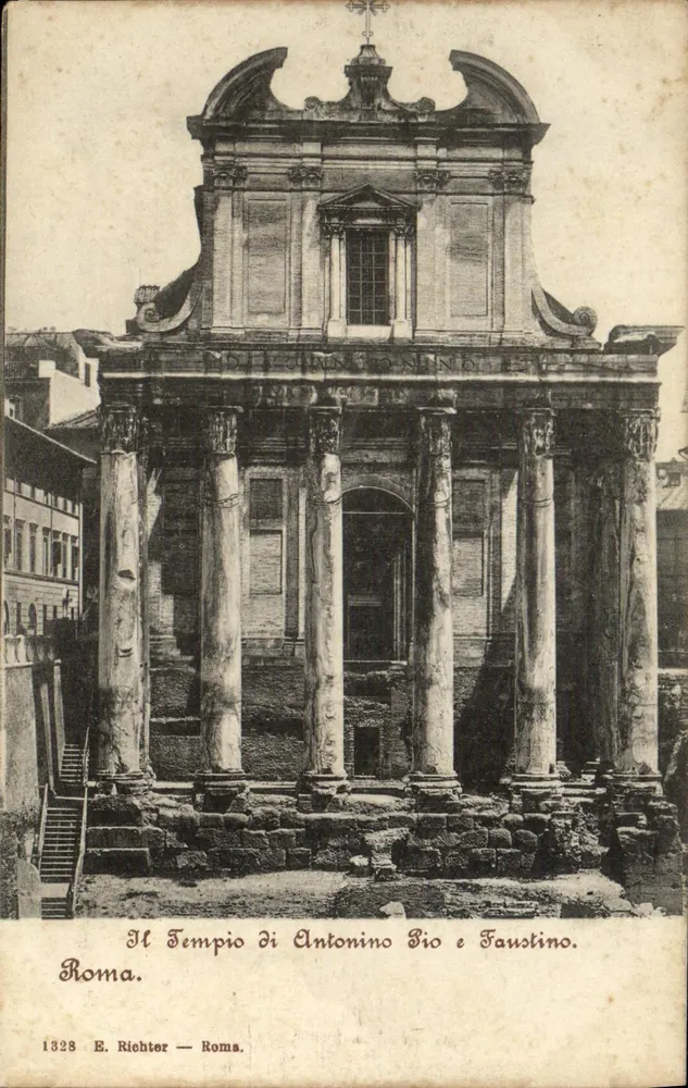 Tempel des Antoninus und Faustina — Rom — E. Richter, n° 1328 - Vorderseite