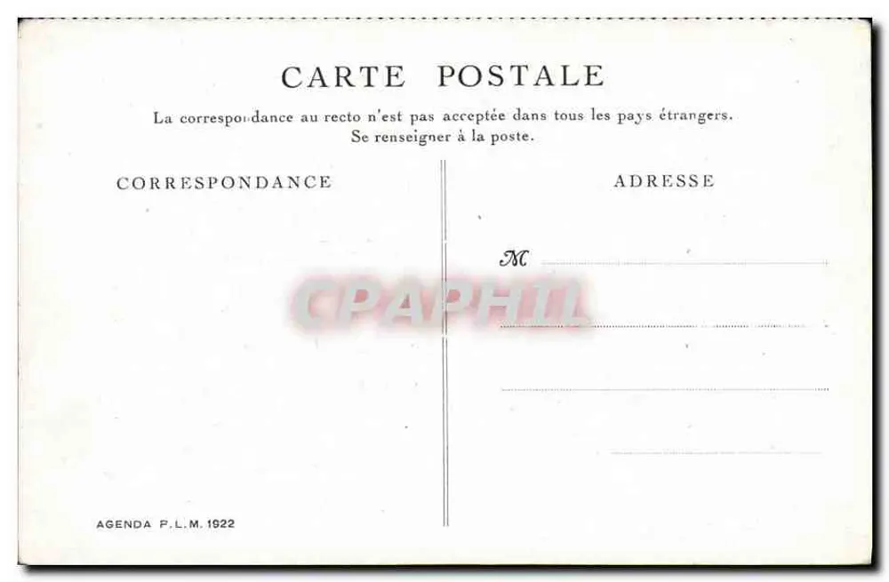 Fontanna w Rabacie — Marok — Agenda P.L.M. 1922 - Rewers