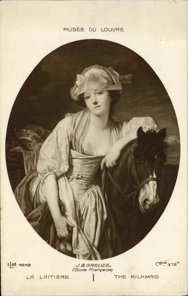 A Leiteira — J.B. Greuze — Museu do Louvre - Frente