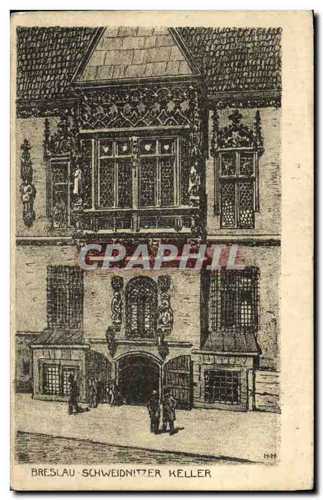 Breslau - Schweißnitzer Keller — gravura — HH - Frente