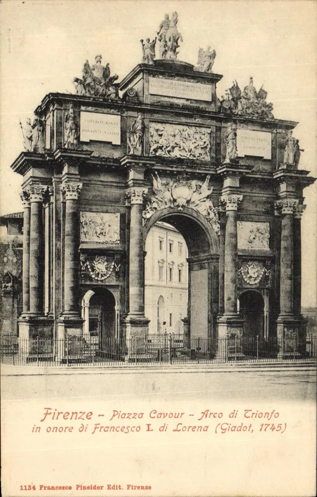 Florenz - Piazza Cavour - Siegesbogen (Giadot, 1745) - Vorderseite