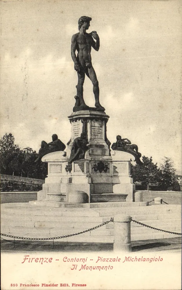 Florenz - Piazzale Michelangelo - Denkmal für David - Francesco Pinelder Edit. Florenz, Nr. 850 - Vorderseite