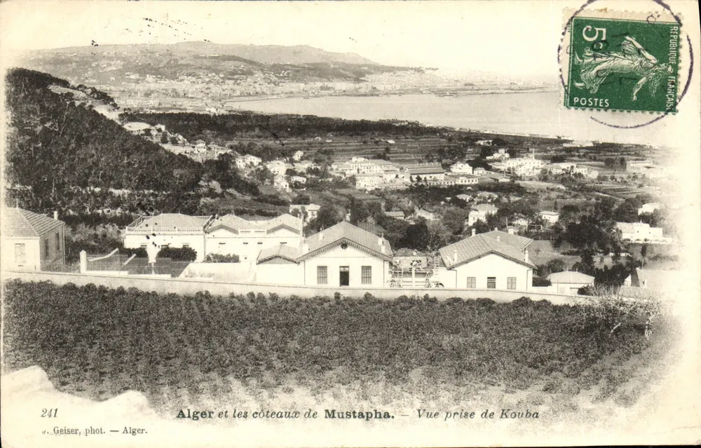 Alger und die Hänge von Mustapha — Aufnahme von Kouba — J. Geiser, Foto — Alger - Vorderseite
