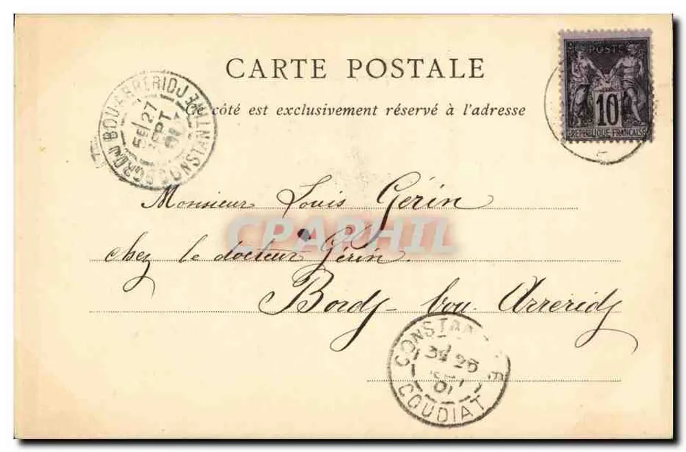 Constantine — A Place Valée e a Rue Nationale — ND Phot - Verso