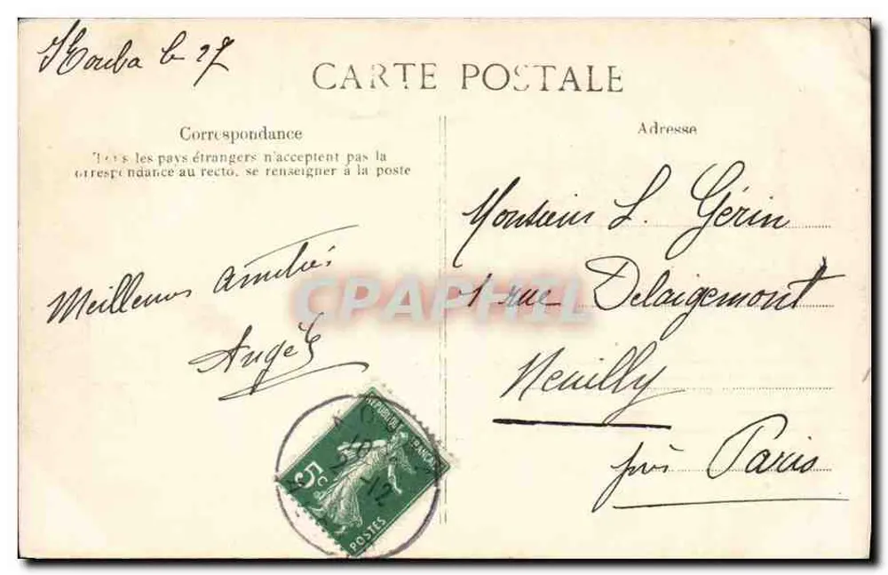 Kouba — Urząd Miejski — Collection Idéale, P. 5 - Rewers