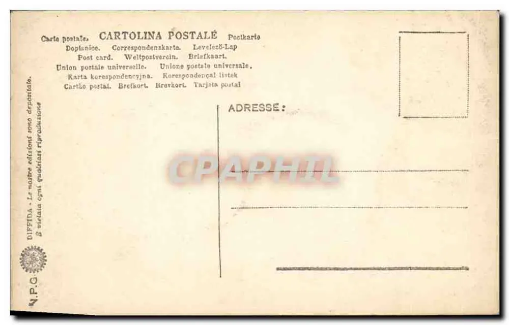 Palazzo Pretorio. Il Cortile. Panorama — editor N.P.G. n° 551 - Verso