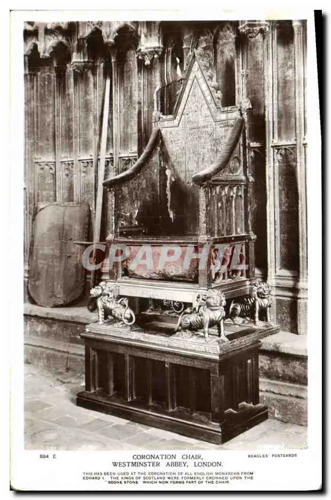 Kronstuhl — Westminster Abbey, London — Beagles Postcards n° 884 E - Vorderseite
