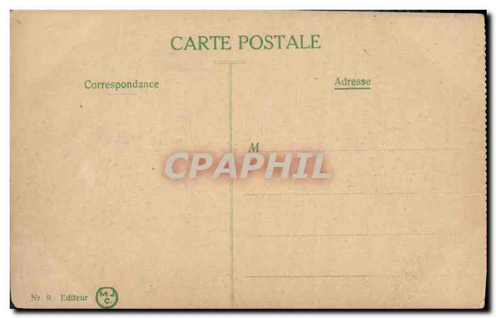 Constantinople. Roumeli Hissar — vista do castelo e do Bósforo — editor M.J.C., n° 9 - Verso