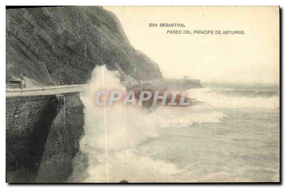 San Sebastián — Paseo del Príncipe de Asturias — Phototypia de Hauser y Menéndez-Madrid - Vorderseite