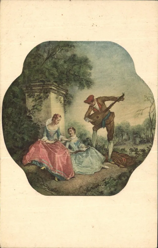 La Leçon de Musique — Lancret — Musée du Louvre, Paris - Recto