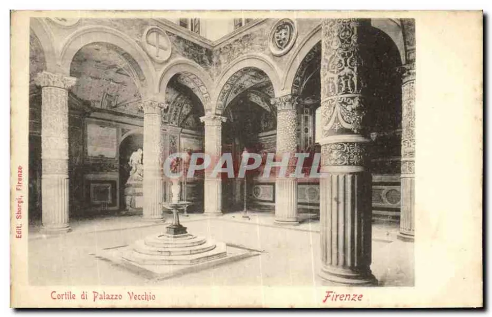 Cortil do Palácio Velho — Florença — Editt. Sborgi, Florença - Frente