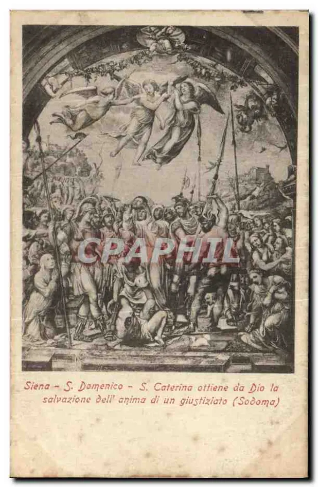 Siena - Heiligung der Seele eines Gerechten durch Heilige Katharina (Sodoma) — Heiliger Dominikus — Verlag nicht erkennbar - Vorderseite