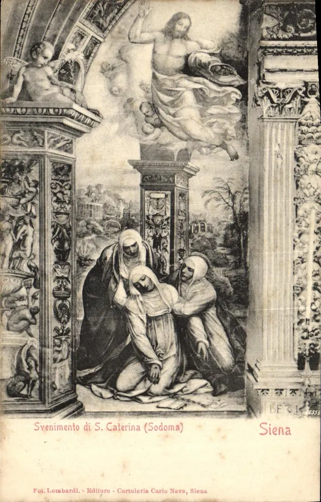 Svenimento di S. Caterina (Sodoma) — Siena — Foto von Lombardi — Verlag Cartoleria Carlo Nava, Siena - Vorderseite