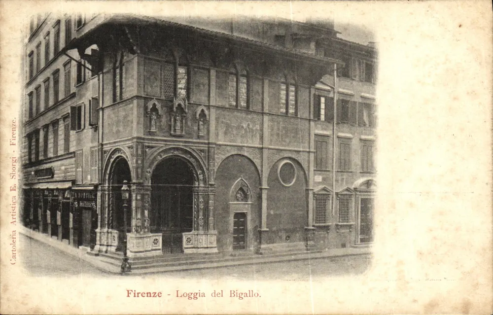 Firenze - Loggia del Bigallo — Cartolera Artistica E. Sborgi, n° não visível - Frente