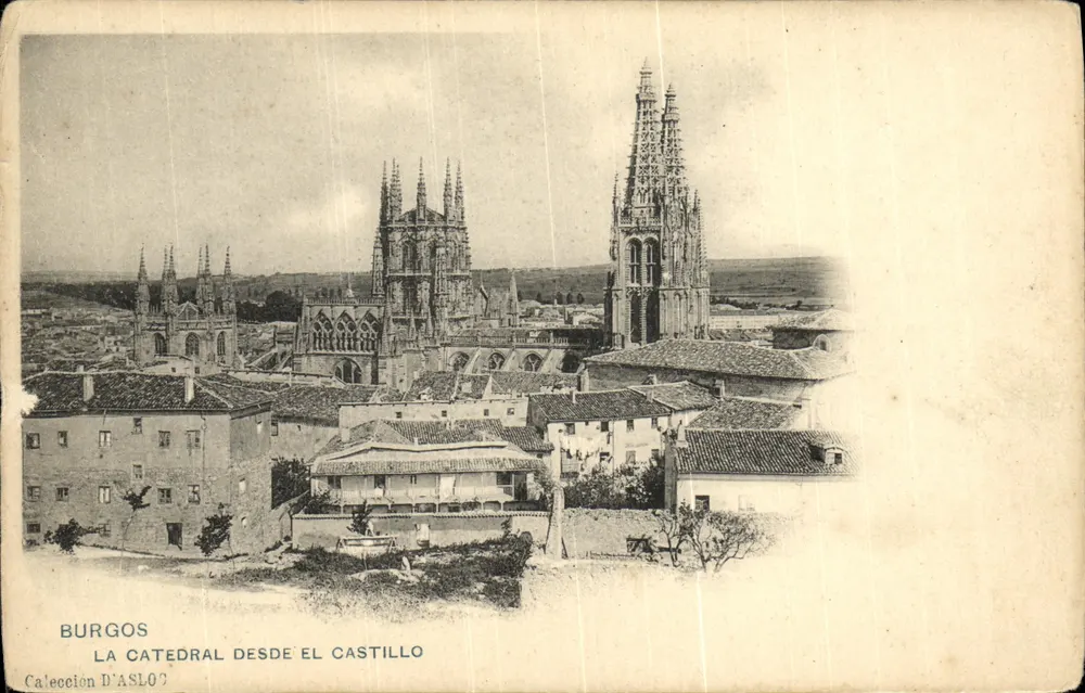 Burgos — A catedral vista do castelo — Coleção D'ASLO - Frente
