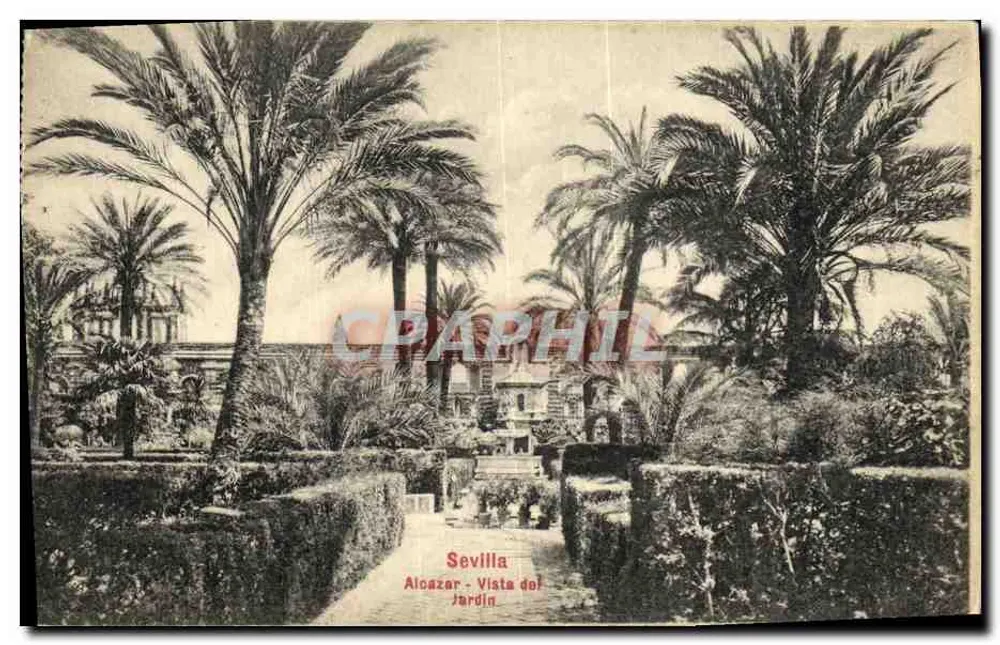 Alcazar - Blick auf den Garten — Sevilla — Verlag unbekannt, Seriennummer nicht sichtbar - Vorderseite