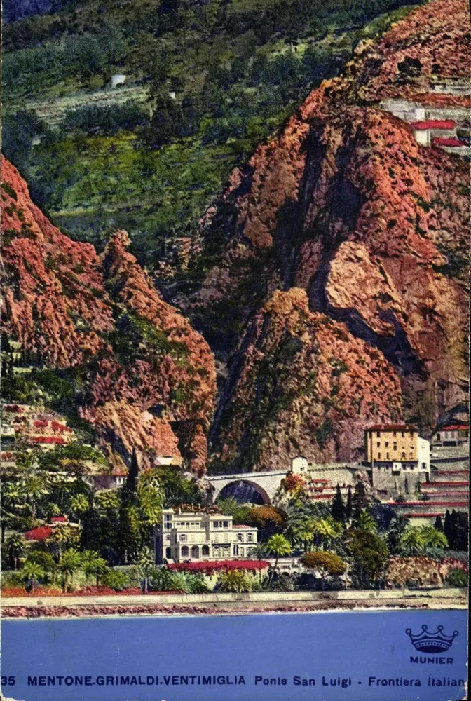 Ponte San Luigi - Grenze Italien — Mentone, Grimaldi, Ventimiglia — Éditions Munier, Nr. 35 - Vorderseite