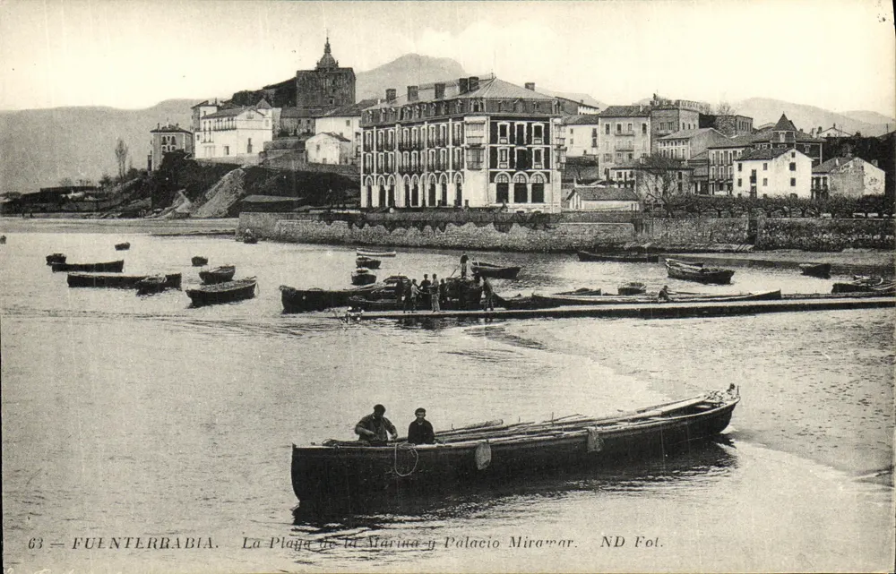 Fuenterrabia — A Praia da Marina e o Palácio Miramar — ND Fol. - Frente