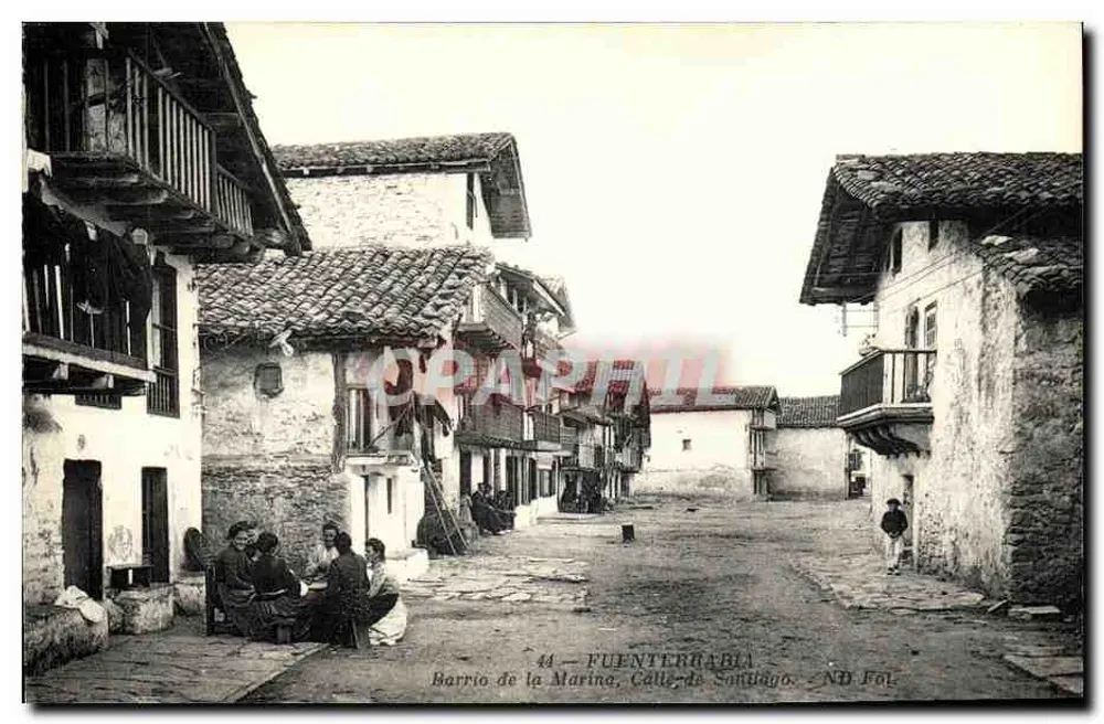 Fuenterrabía — Barrio de la Marina, calle de Santiago — ND Fol. - Vorderseite