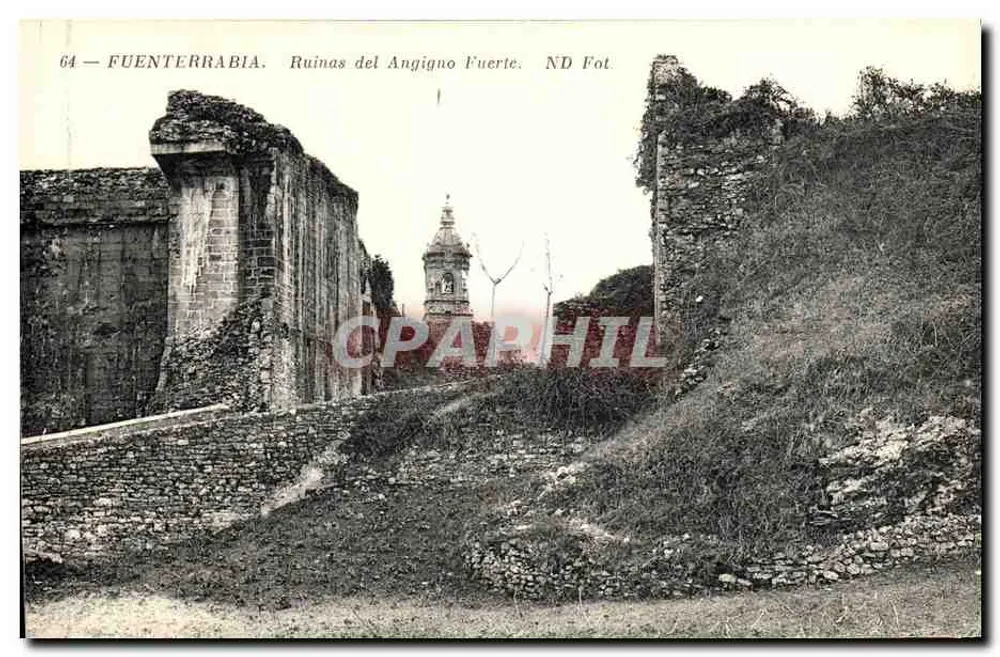 Fuenterrabia — Ruinen des Forts Angigno — ND Fot - Vorderseite