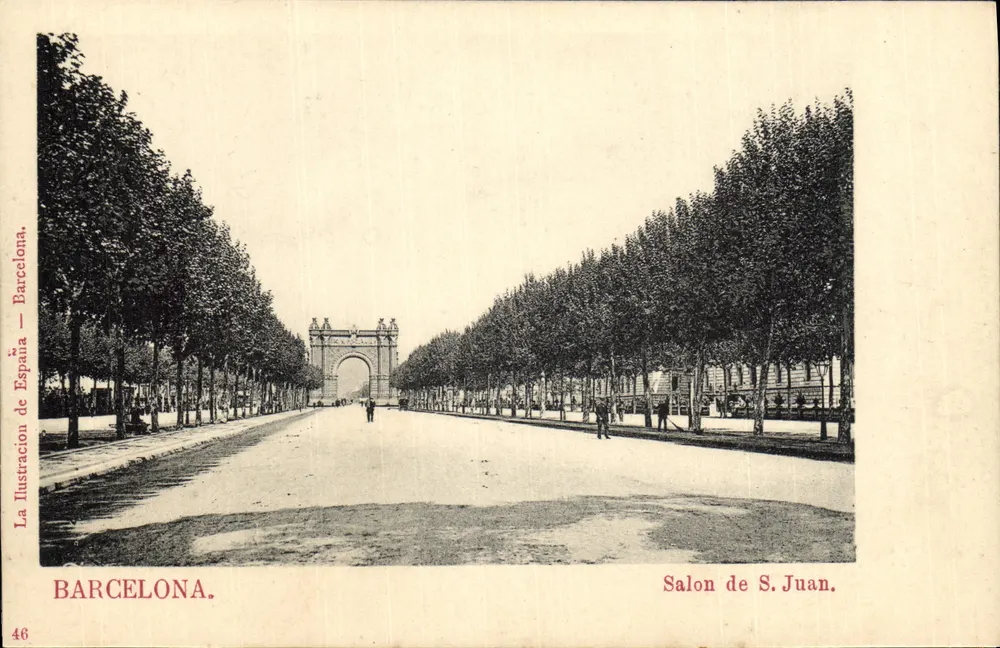 Arco do Triunfo de Barcelona — Sala de S. Juan — La Ilustración de España — n° 46 - Frente
