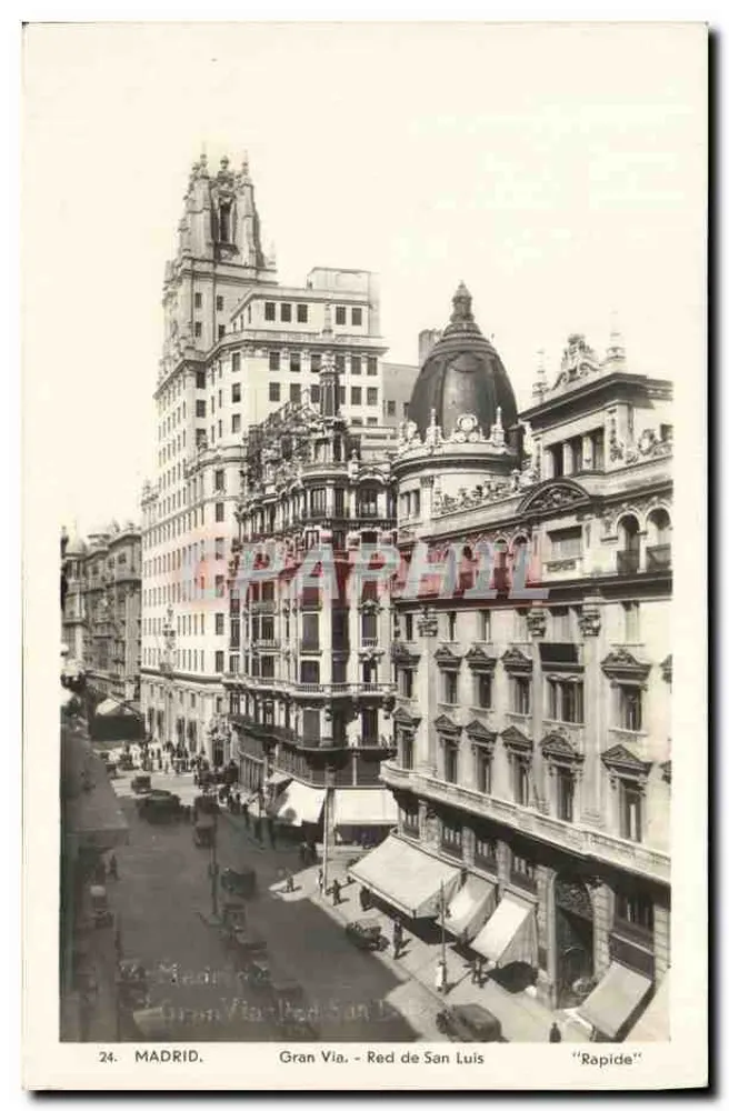 Madrid — Gran Via - Red de San Luis — Graphphil - Frente