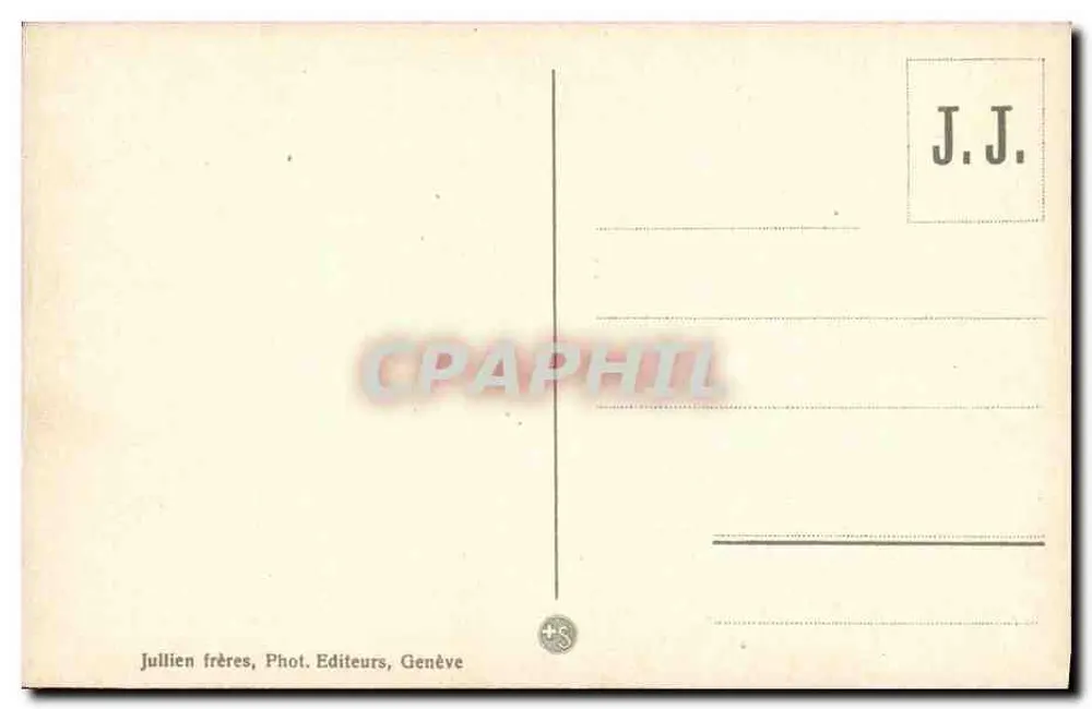 Ankunft einer Karawanen — Hospiz des Grossen St. Bernard — J.J. 8498 - Rückseite