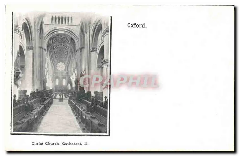 Catedral de Christ Church, Oxford — vista interna — editor não visível - Frente