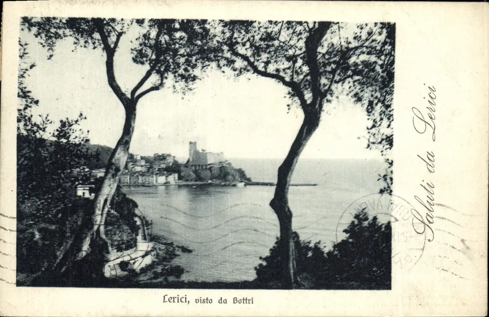 Lerici, widziane z Botttri — widok z Botttri — Fotogr. A. Poggi - Lerici - Awers