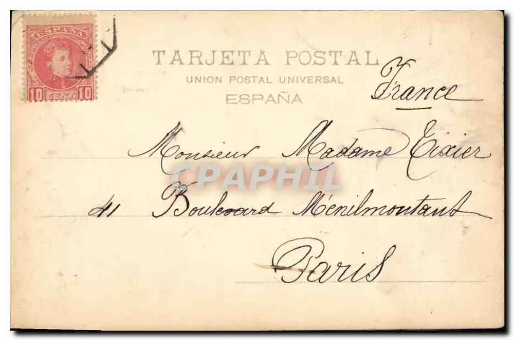 Fuenterrabía - Barrio de la Marina — Haüner & Menet, Madrid, n° 926 - Verso